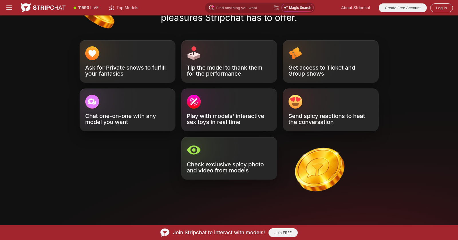 Stripchat free tokens hourly draw and token packages section